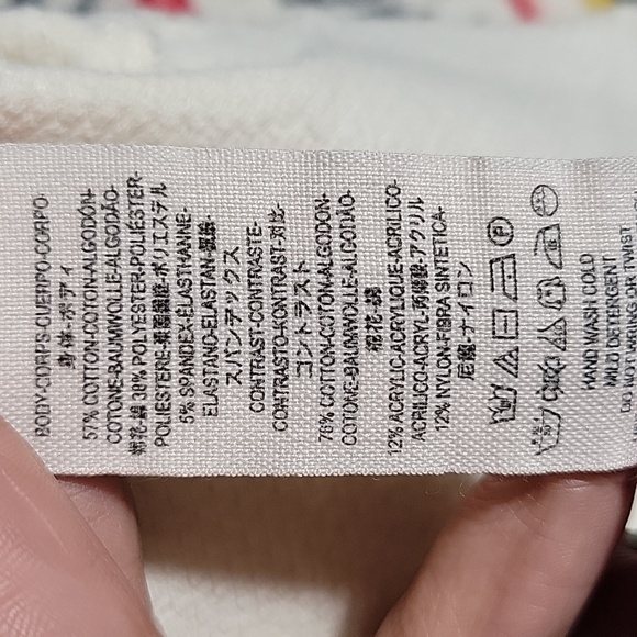 FREE PEOPLE Multi-coloured Sleeves Top Size L Cream - Picture 6 of 6